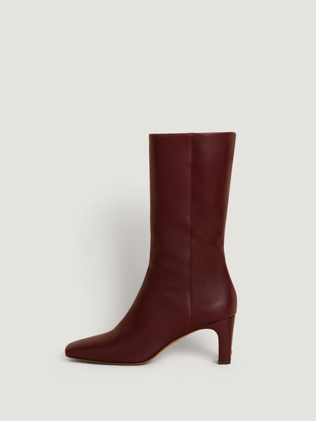 Bottes bordeaux cuir hotsell